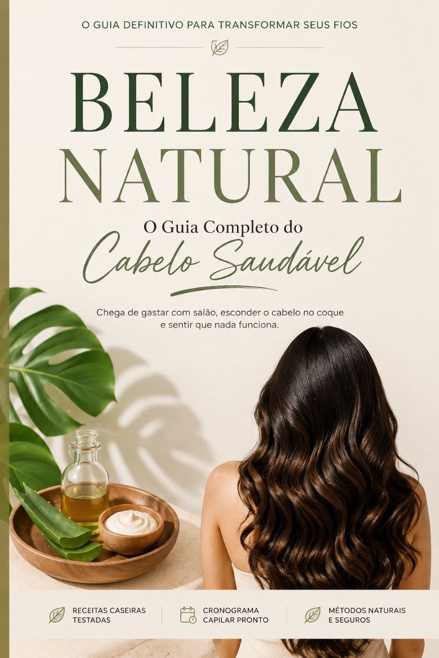 Capa do e-book Beleza Natural — O Guia Completo do Cabelo Saudável